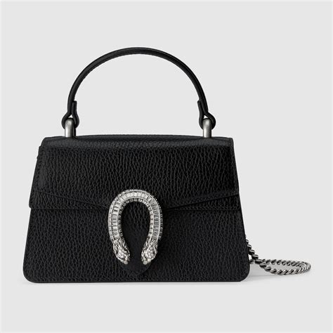 borsa gucci con teste di leone|Mini borsa a spalla Dionysus in pelle nera .